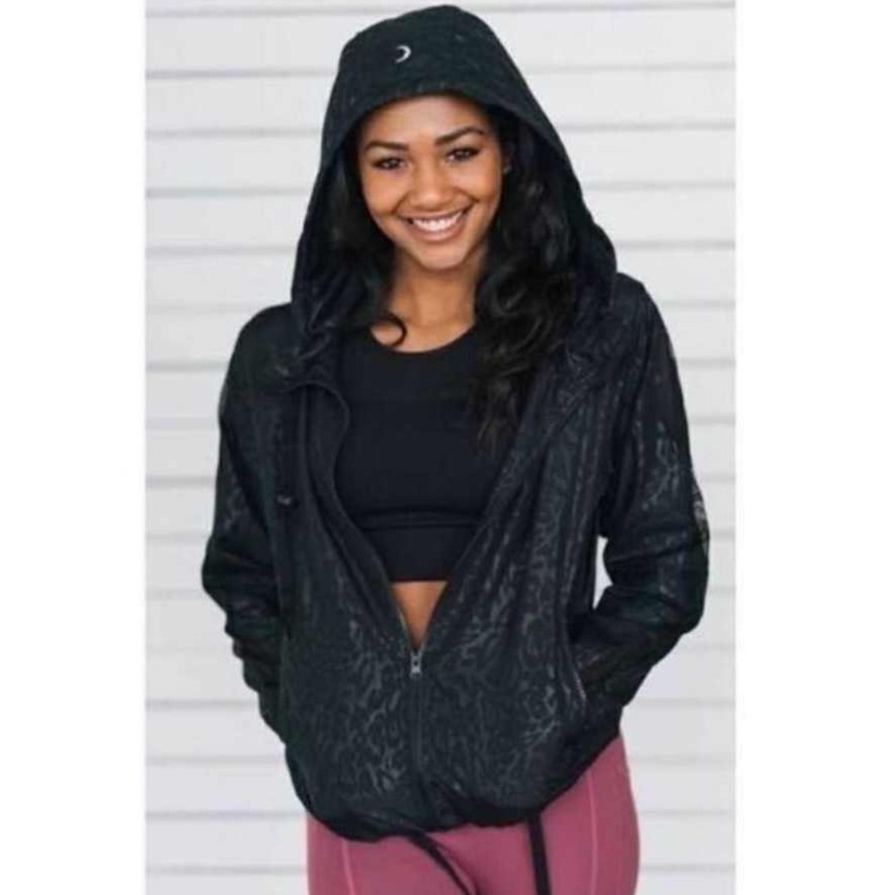 ZYIA Charcoal Leopard Pattern Jacket